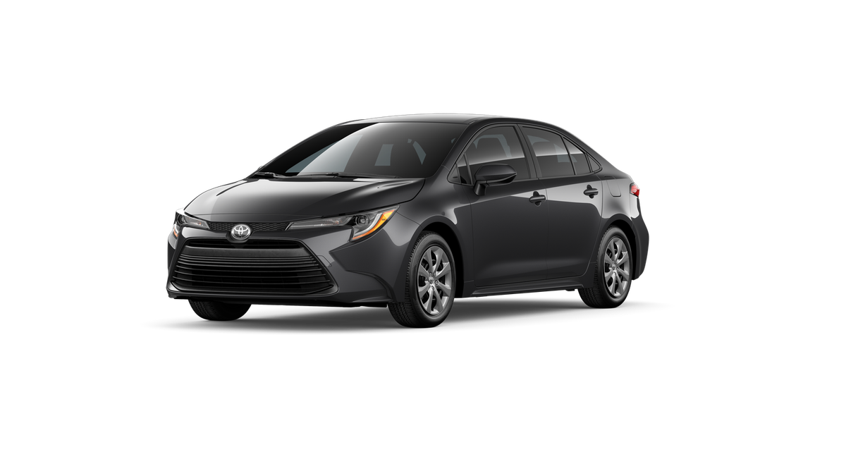 2026 Toyota Corolla LE in Underground — front three-quarter view